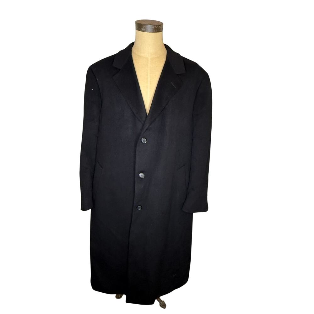 Nordstrom by Jacob Siegel Overcoat Trench Coat Men Sz 50-52 XXL Lambswool